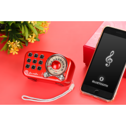 Radio Bluetoth Vintage rouge